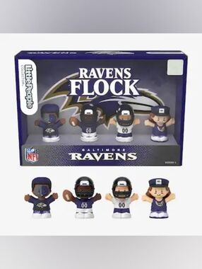 Little People Baltimore Ravens Flock Collector Set - Black, White, Purple